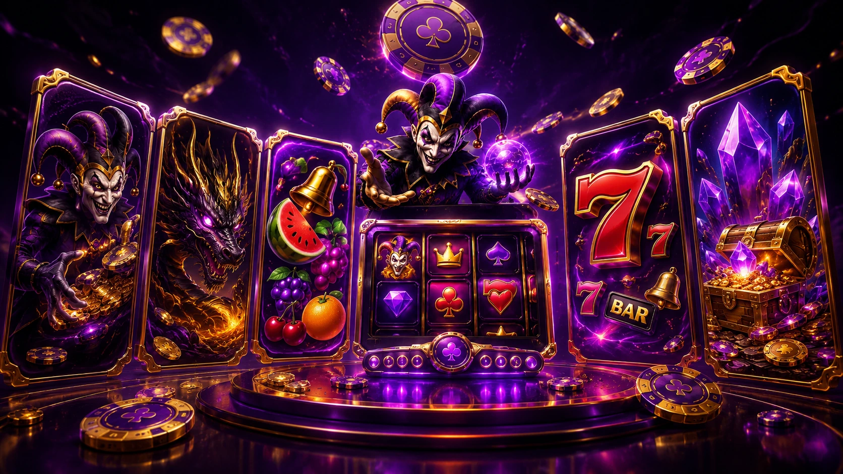 ภาพประกอบการเลือกเกมสล็อตตามธีมและสไตล์บน Jokerslot Z
