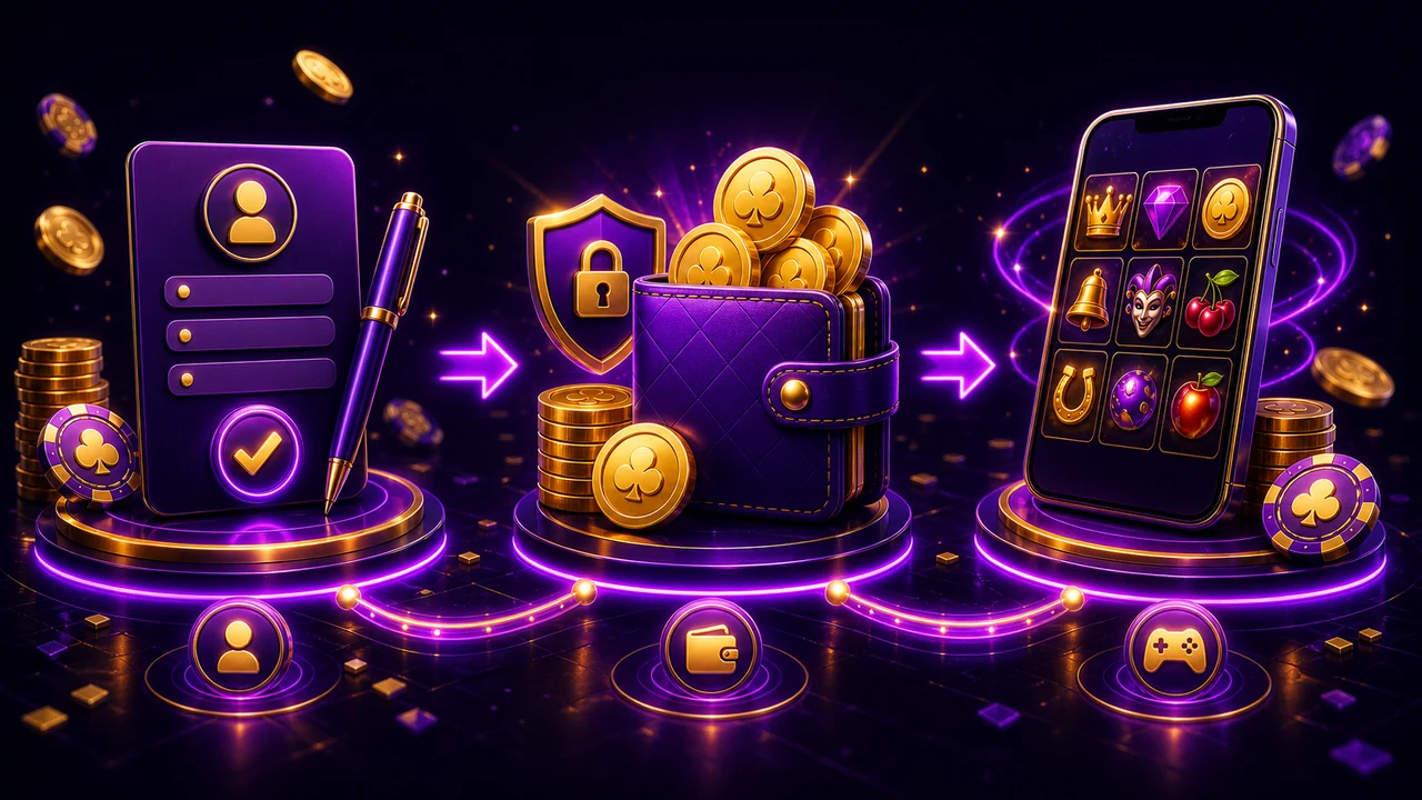 ภาพประกอบขั้นตอนสมัคร เติมเครดิต และเลือกเกมบน Jokerslot Z
